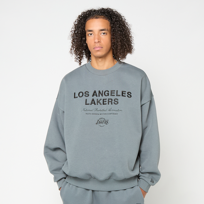 New Era NBA Linear Graphic Boxy Crew Los Angeles Lakers grau 93056 1