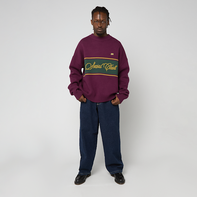 Prohibited Contrast SC Knit Sweater morado 99573 4