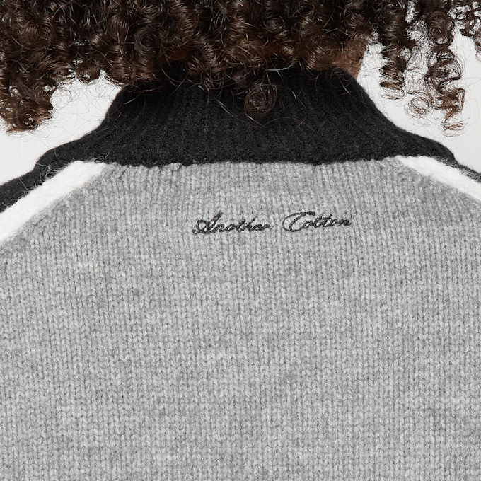 Another Cotton Lab Another Zip Knit Cardigan cinzento 99799 4