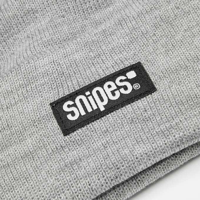SNIPES Woven Label Basic Logo Beanie cinzento 93133 3