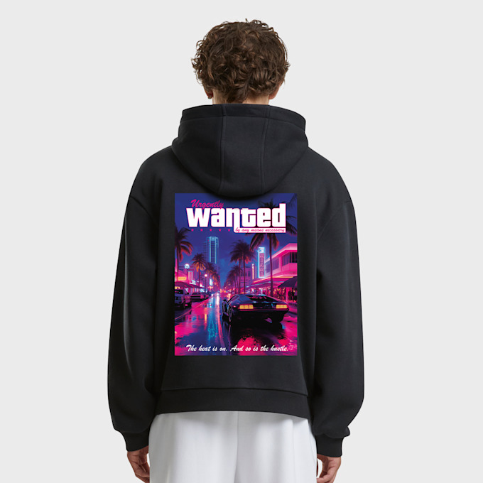Mister Tee Heat Is On Fluffy Hoody schwarz 93439 1