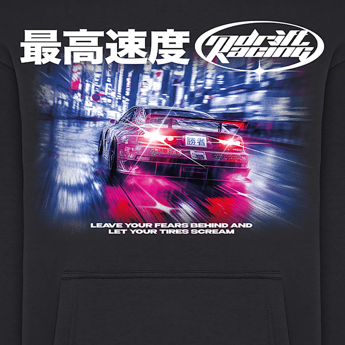 Mister Tee Drift Racing Fluffy Hoody schwarz 93441 3