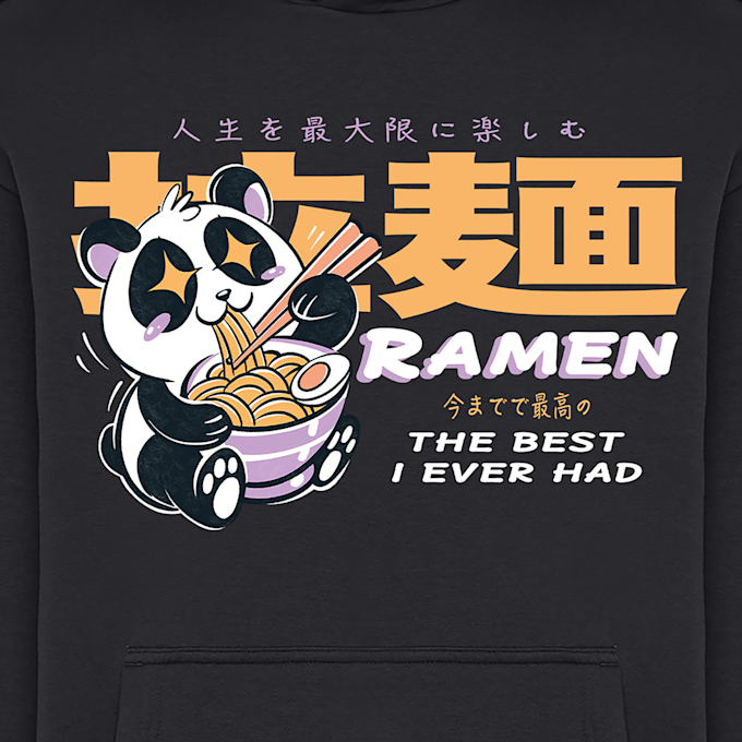 Mister Tee Best Ramen Fluffy Hoody zwart 93446 3