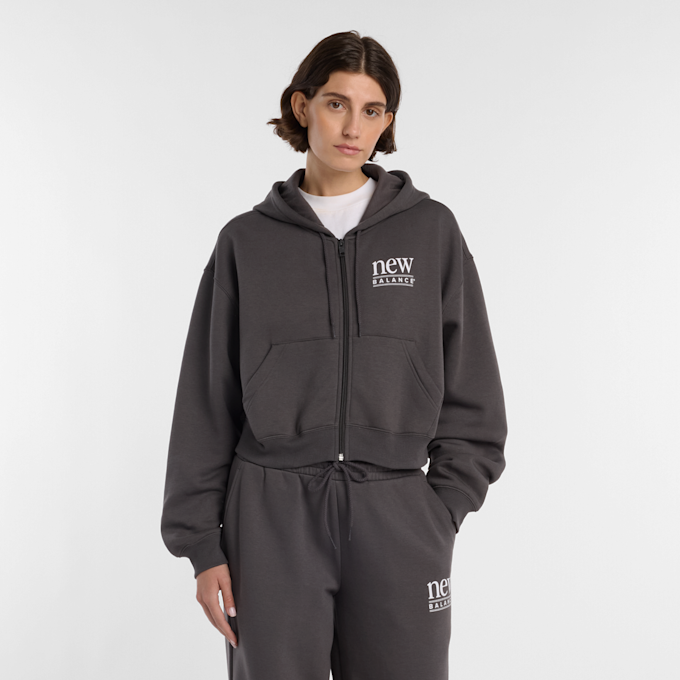 New Balance Reimagined Fleece Full Zip nero 93535 1