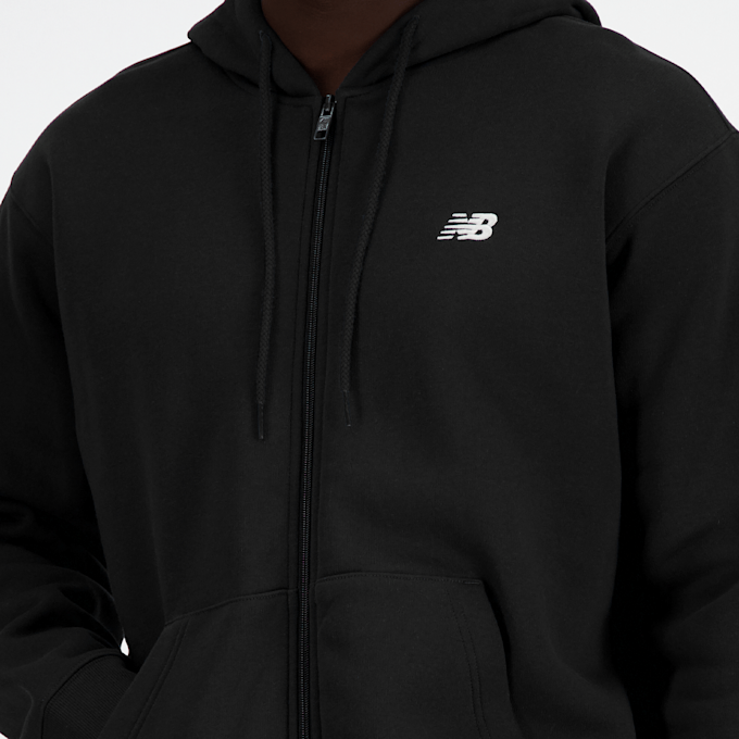 New Balance Sport Essentials Logo Fleece Full Zip zwart 93639 3