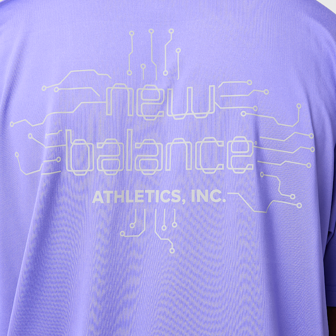 New Balance Reflective Poly T-Shirt violeta 93651 4