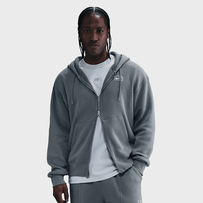 Nike   Sportswear Full-Zip Fleece Hoodie cinzento 93984 1