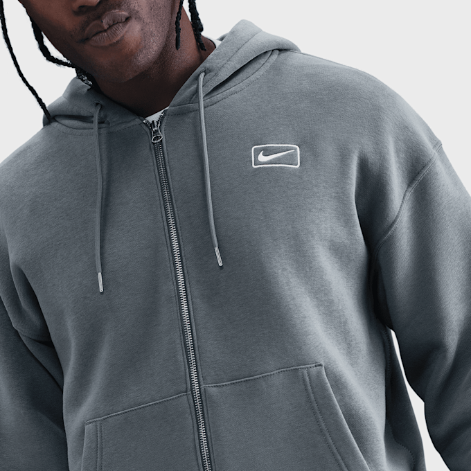 Nike   Sportswear Full-Zip Fleece Hoodie cinzento 93984 3