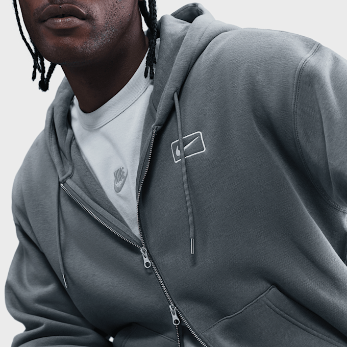 Nike   Sportswear Full-Zip Fleece Hoodie cinzento 93984 4