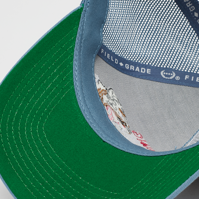 Field Grade Beware Of Rott Twill Mesh Trucker blau 94062 3