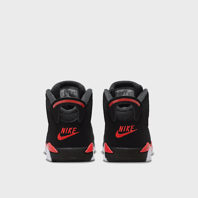 Jordan Air Jordan 6 Retro "Infrared Salesman" Crianças Pequena preto 94192 4