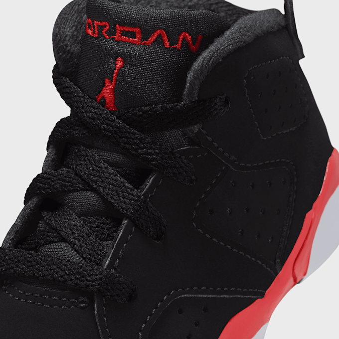 Jordan Air Jordan 6 Retro "Infrared Salesman" Crianças Pequena preto 94192 7