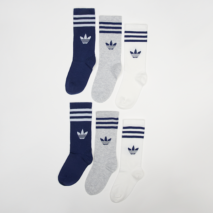 adidas Originals 6 PACK - 3-Stripes Crew Socks plava 94216 1