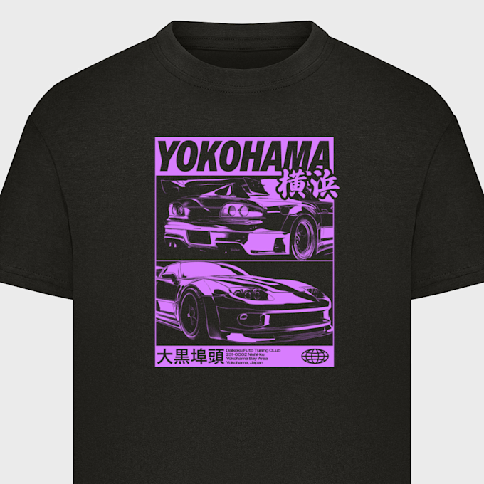Mister Tee - Kids Yokohama Race Tee Schwarz 94402 3