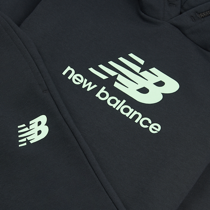 New Balance Set French Terry Stacked Logo Hoodie & Jogger schwarz 94368 3