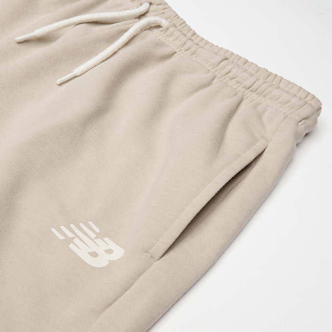 New Balance French Terry Stacked Logo Crew & Jog Set bege 94377 5
