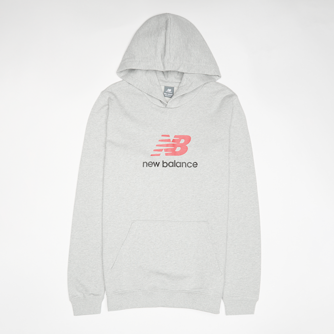 New Balance French Terry Stacked Logo Hoodie cinzento 94374 1