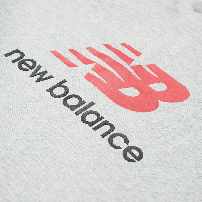 New Balance French Terry Stacked Logo Hoodie grau 94374 3
