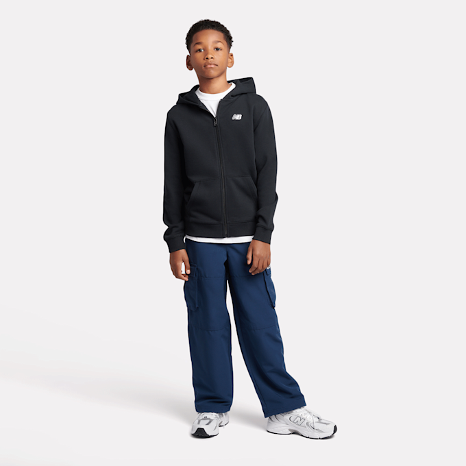 New Balance French Terry Small Logo Full Zip Hoodie nero 94376 5