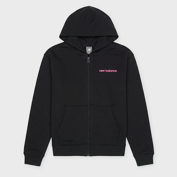 New Balance Linear Logo French Terry Zip Hoodie and Jog Set schwarz 94390 2