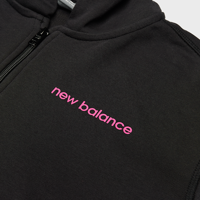 New Balance Linear Logo French Terry Zip Hoodie and Jog Set zwart 94390 4
