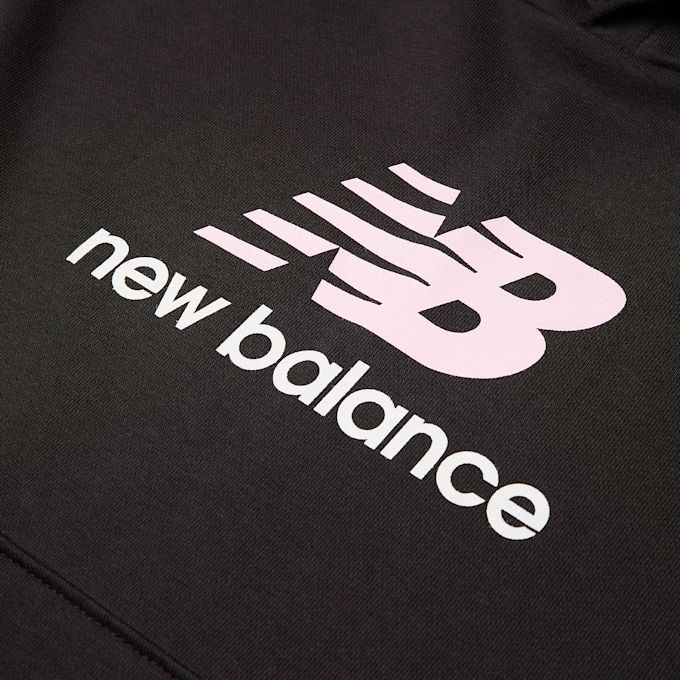 New Balance French Terry Stacked Logo Hoodie schwarz 94383 3