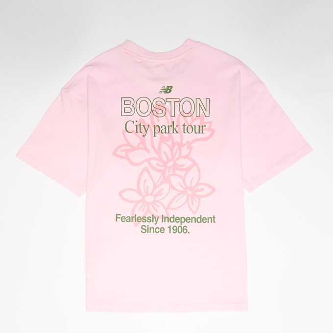 New Balance Boston Floral Graphic Tee Light Raspberry lichtroze 94393 1