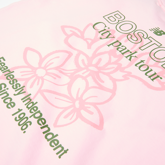 New Balance Boston Floral Graphic Tee Light Raspberry lichtroze 94393 3