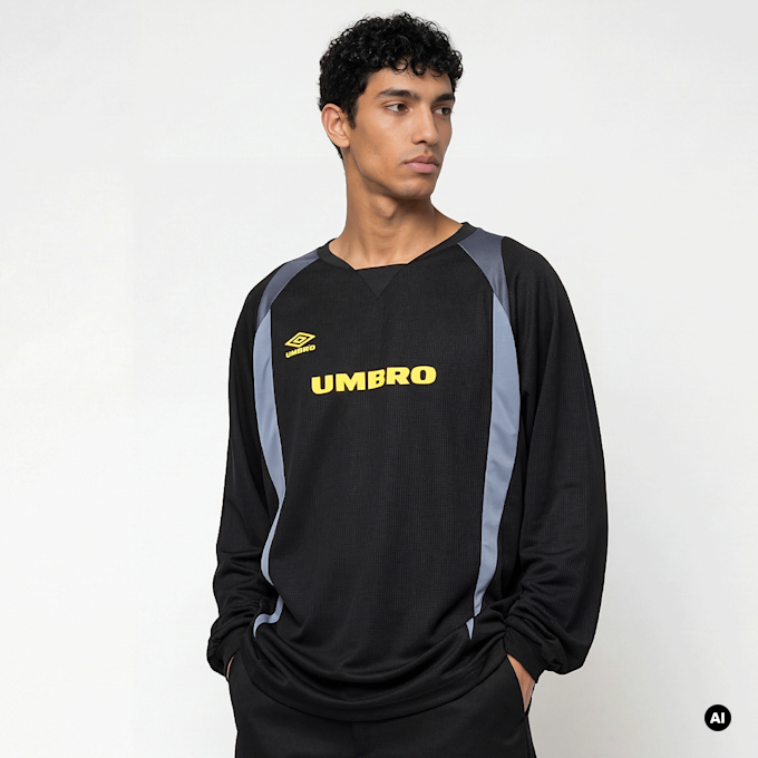 Umbro Panelled Longsleeve Jersey zwart 94358 1