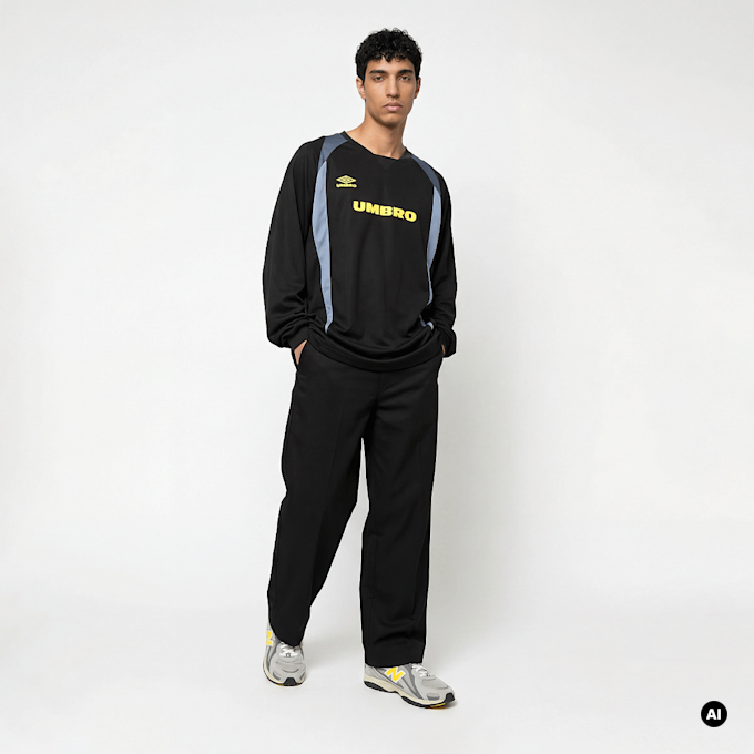 Umbro Panelled Longsleeve Jersey zwart 94358 4