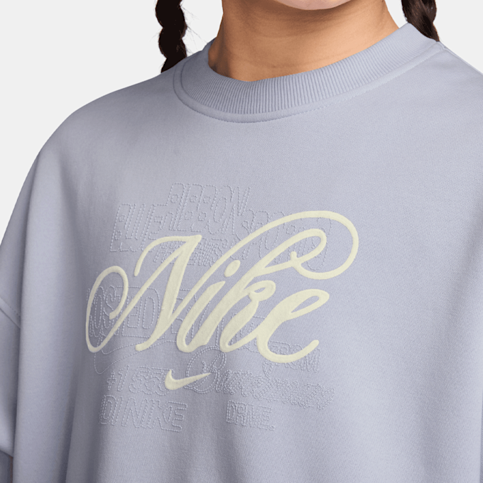 Nike   Sportswear Club Fleece Boxy Graphic Crew blauw 94563 3