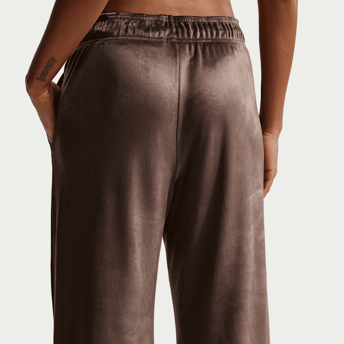 Nike   Sportswear Trend High-Rise Wide Velour Pants brun 94579 4
