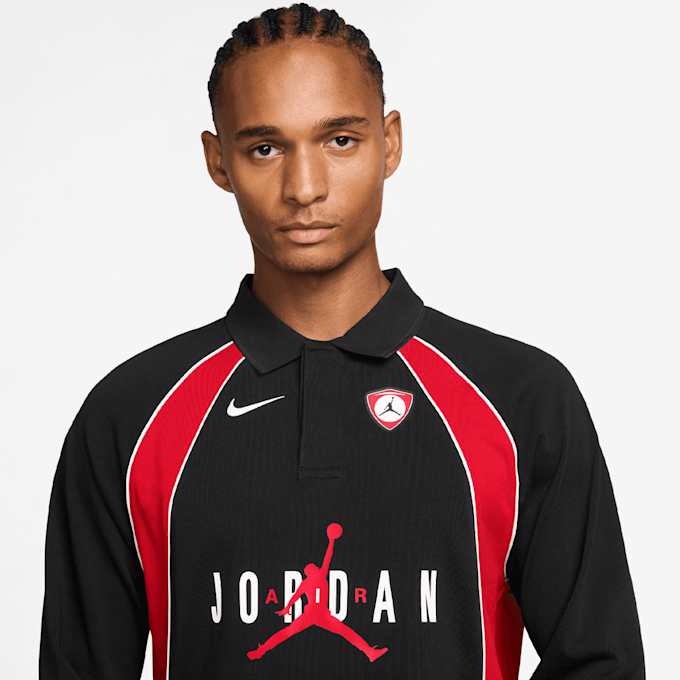 Jordan Flight Longsleeve Polo Jersey schwarz 94763 3