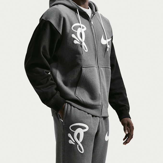Nike   Solo Swoosh x Central Cee Fleece Open Hem Pant grijs 94873 5