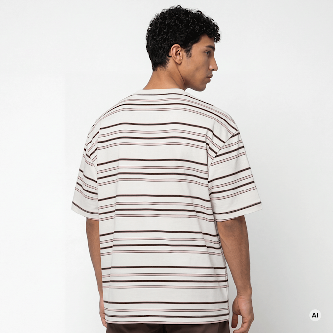 Dickies East Liberty Stripe Shortsleeve Tee beige 94943 2