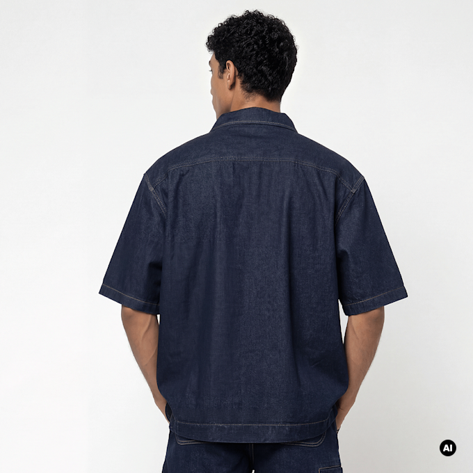 Dickies Denim Shortsleeve Shirt niebieski 94950 2
