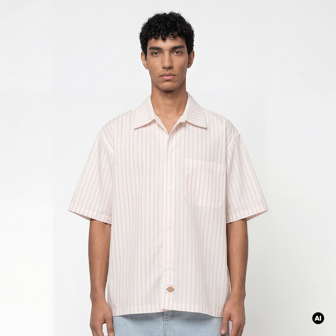 Dickies Venedocia Stripe Shortsleeve Shirt blanco 94952 1