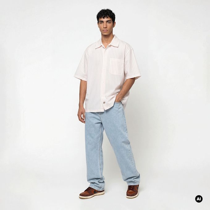 Dickies Venedocia Stripe Shortsleeve Shirt bianco 94952 4