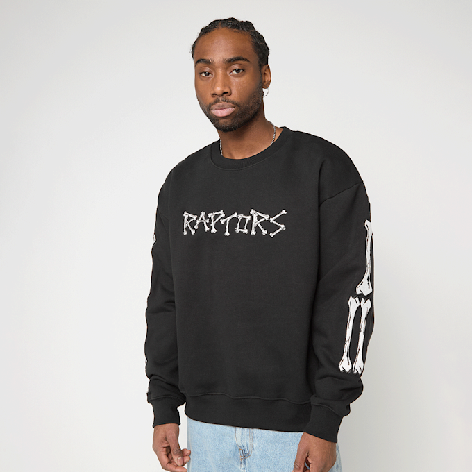 Mitchell & Ness NBA Toronto Raptors Bone Words Boxy Crewneck preto 95029 1