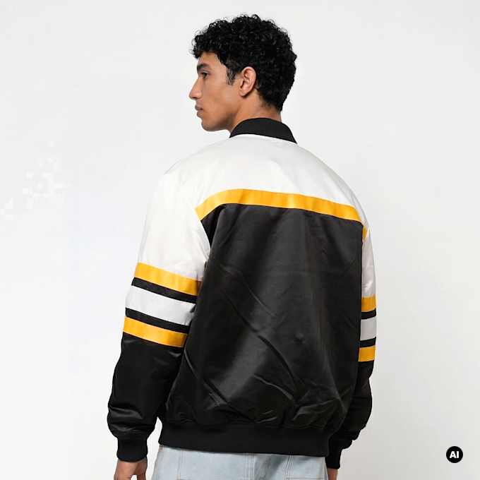 Mitchell & Ness NBA L.A. Lakers Team Color Head Coach Light Weight Satin Jacket schwarz 95043 2