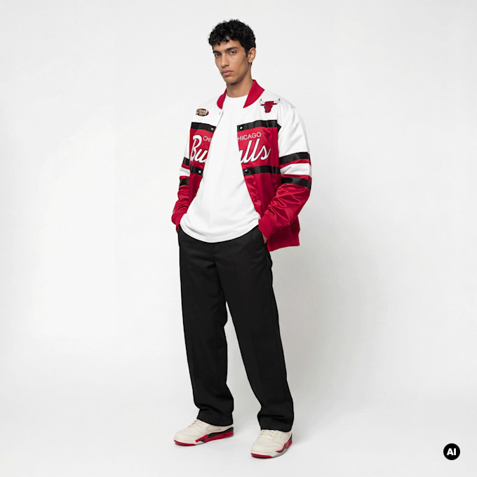 Mitchell & Ness NBA Chicago Bulls Team Color Head Coach Light Weight Satin Jacket rot 95040 5