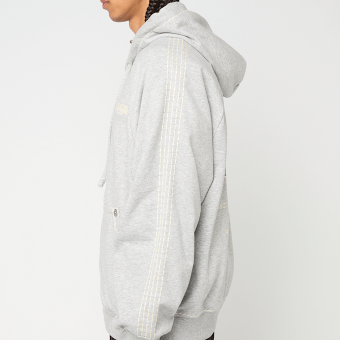 True Religion Taped Super T Cinched Zip Up szary 95077 6