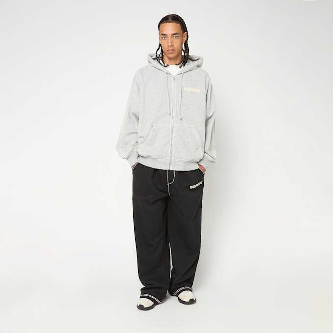 True Religion Taped Super T Cinched Zip Up szary 95077 7