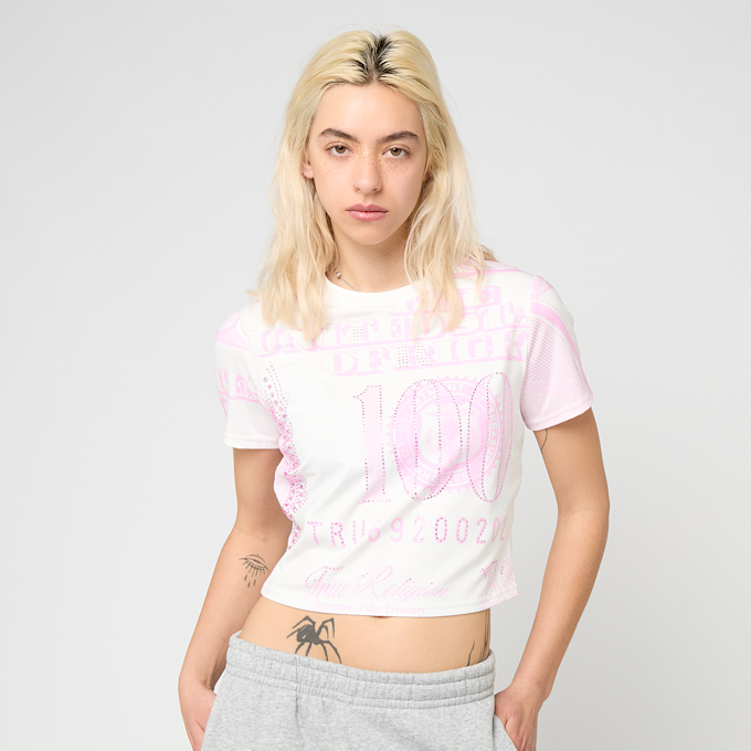 True Religion Crystal Short Sleeve Baby Tee wit 97120 1
