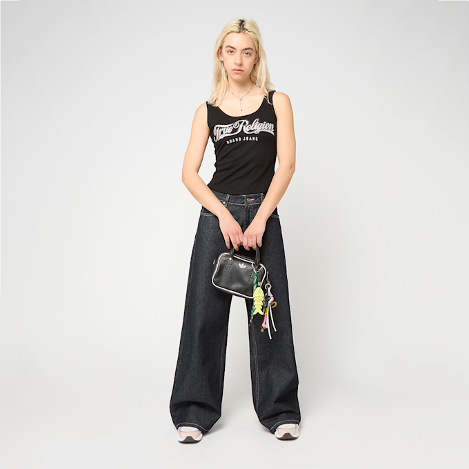 True Religion Crystal Square Neck Rib Tank nero 97118 4