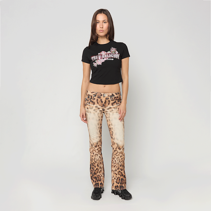 True Religion Crystal Snake Shortsleeve Baby Tee noir 95195 4