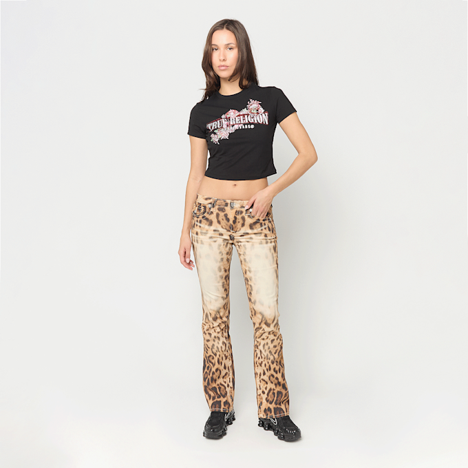 True Religion Becca Mid Rise Bootcut Flap brązowy 95194 5
