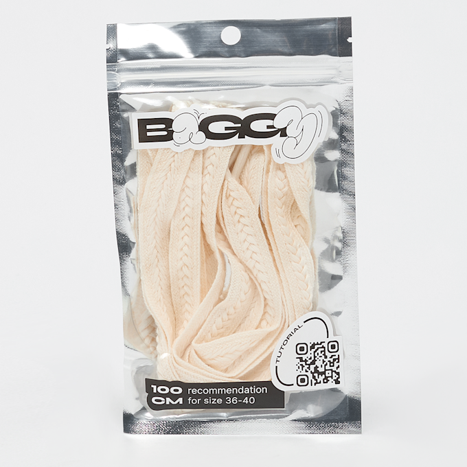 BAGGY Braid Cord Laces 100cm beige 95435 1