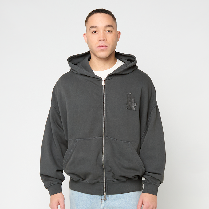 New Era MLB Washed Fullzip Hoodie Los Angeles Dodgers grigio 95551 2