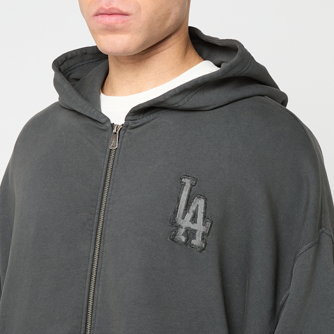New Era MLB Washed Fullzip Hoodie Los Angeles Dodgers cinzento 95551 3